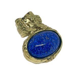 Yves Saint Laurent ARTY Blue and Gold Ring_Used like New! 💯Authentic Guaranteed